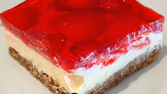 Strawberry Pretzel Dessert with Brown Butter Pecan Crust